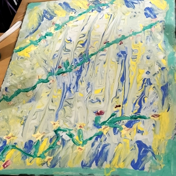 Flower art on canvas - Picture 1 of 1